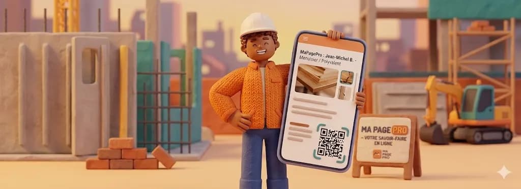 Artisan MaPagePro sur un chantier
